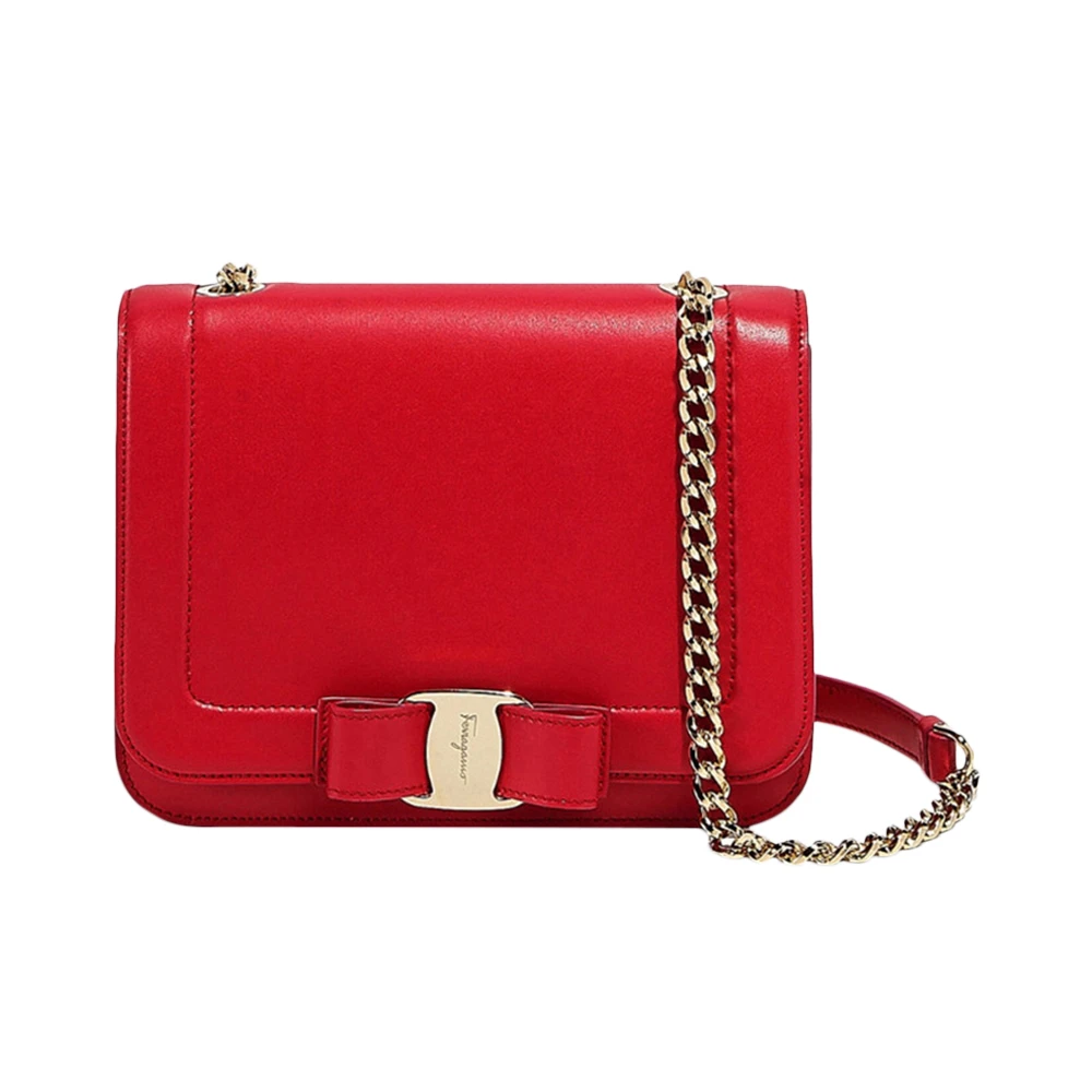 商品[国内直发] Salvatore Ferragamo|Salvatore Ferragamo 菲拉格慕 红色小牛皮单肩斜挎包c 21-G877-685836,价格¥7527,第1张图片