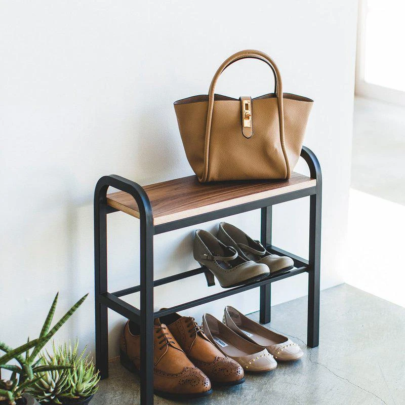 商品Yamazaki Home|Shoe Organizer (18" H) Steel + Wood,价格¥823,第2张图片详细描述
