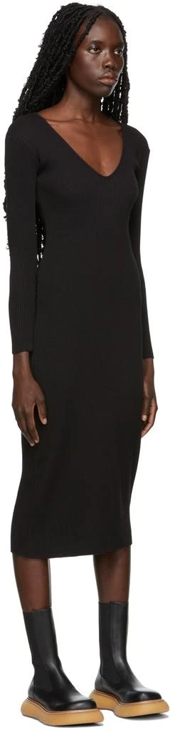 商品Vince|Black V-Neck Long Sleeve Dress,价格¥423,第2张图片详细描述