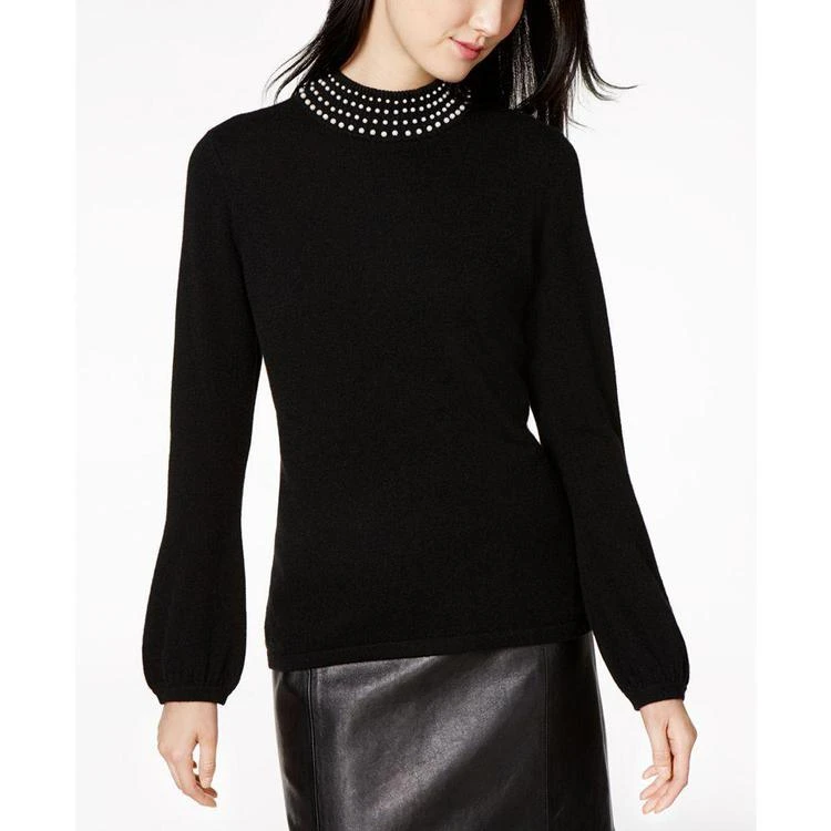 商品Charter Club|Pearl-Embellished Cashmere Sweater, Created for Macy's,价格¥696,第2张图片详细描述