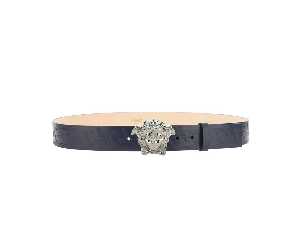 商品Versace|Versace Medusa Plaque Allover Logo Embossed Belt,价格¥1294,第2张图片详细描述