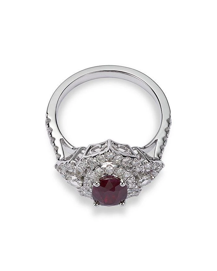 商品Bloomingdale's|Ruby & Diamond Double Halo Ring in 14K White Gold - 100% Exclusive,价格¥20089,第3张图片详细描述