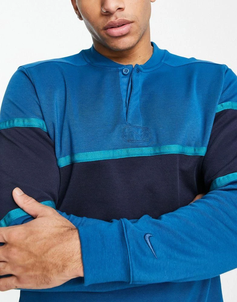 商品NIKE|Nike Golf NGC Dri-FIT midlayer top in teal blue,价格¥431,第3张图片详细描述