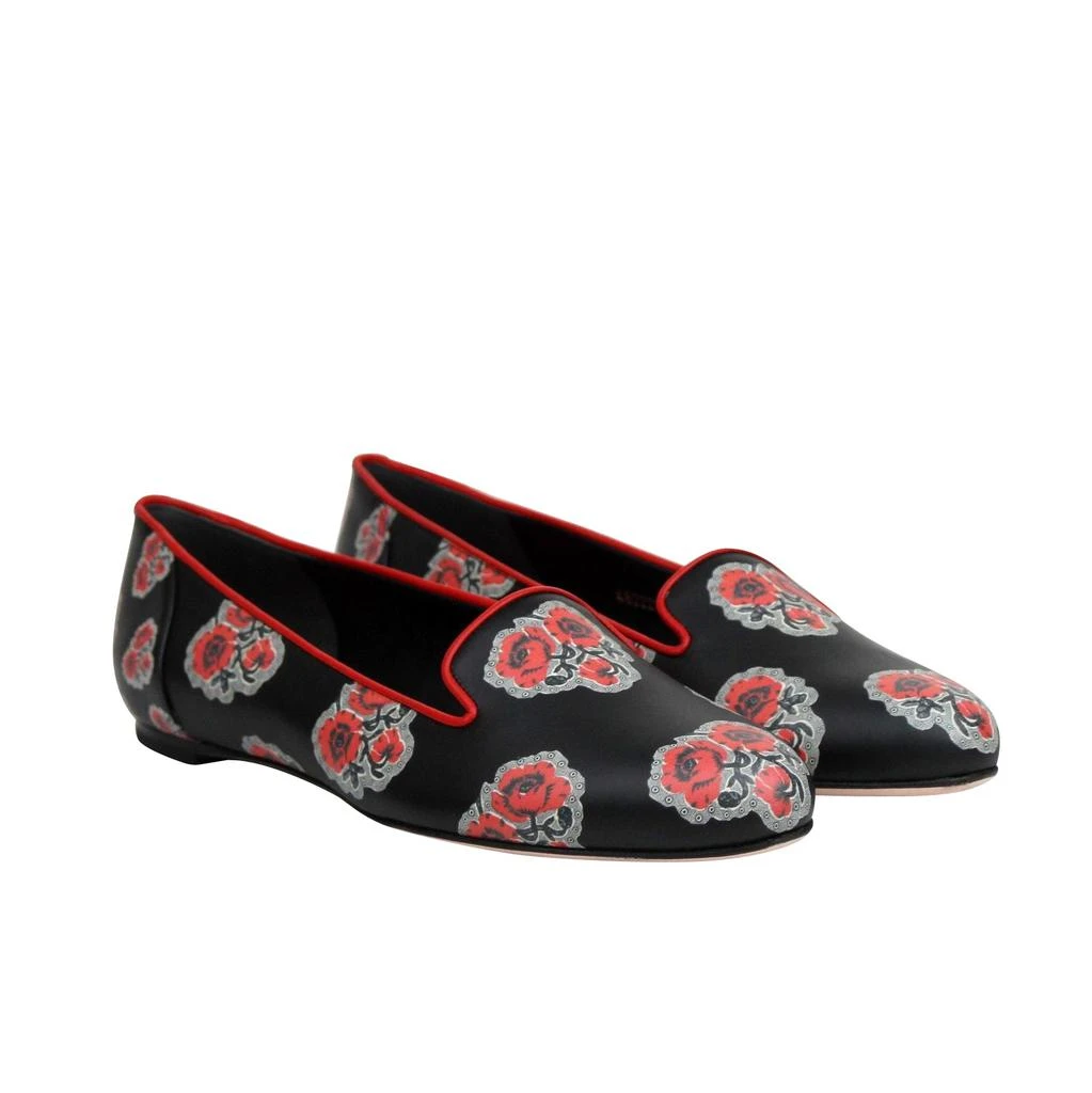 商品Alexander McQueen|Alexander McQueen Women's Rose Pattern  Leather Slipper Shoes,价格¥2433,第4张图片详细描述