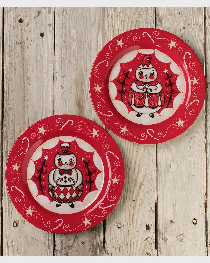 商品Bethany Lowe|Holiday Double Cane Candice Plates, Set of 4,价格¥529,第3张图片详细描述