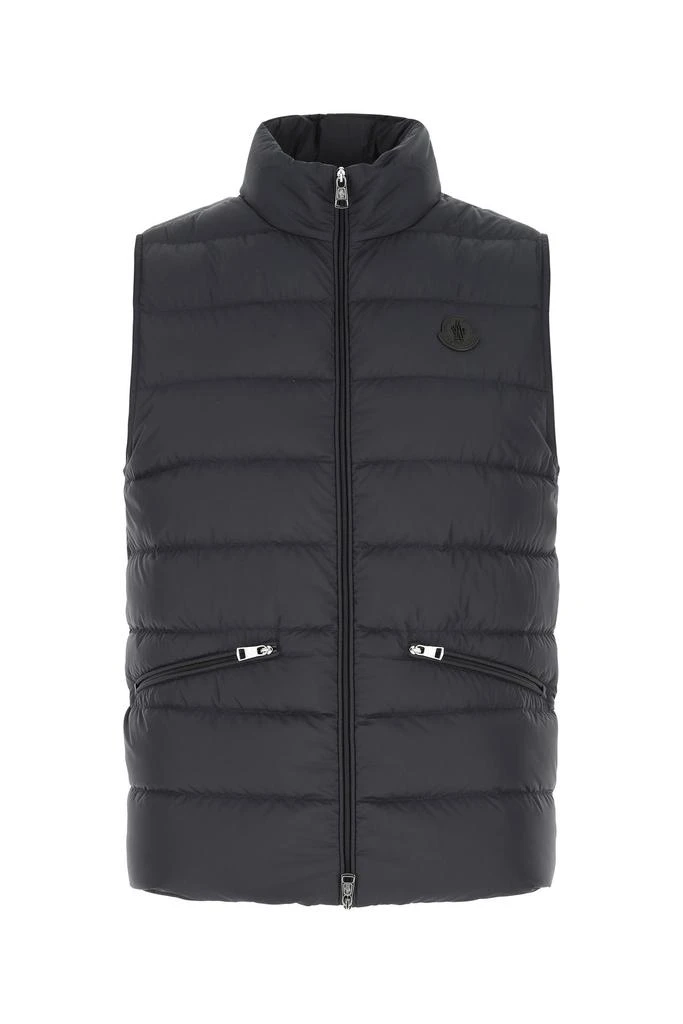 商品Moncler|Navy blue polyester Treompan sleeveless down jacket Blue Moncler Uomo,价格¥5213,第1张图片