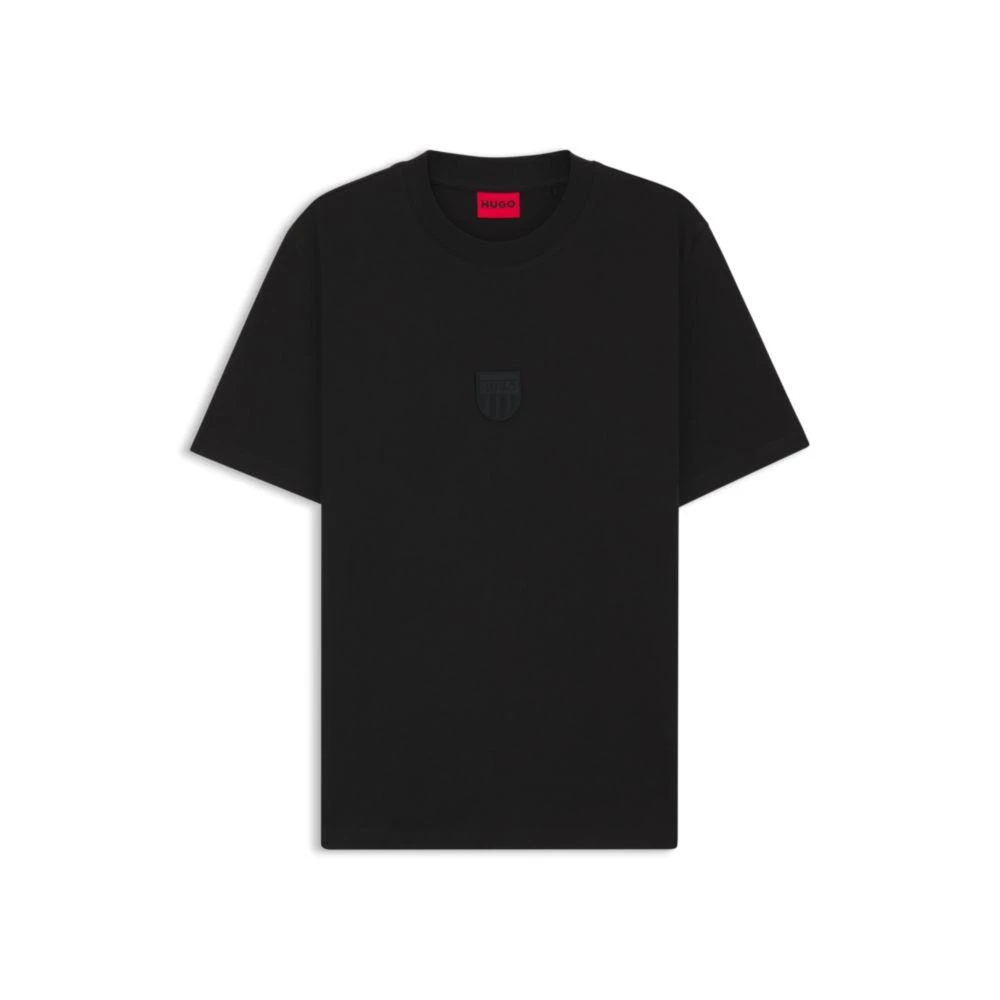 商品Hugo Boss|Rubber-logo T-shirt in cotton jersey,价格¥540,第1张图片详细描述