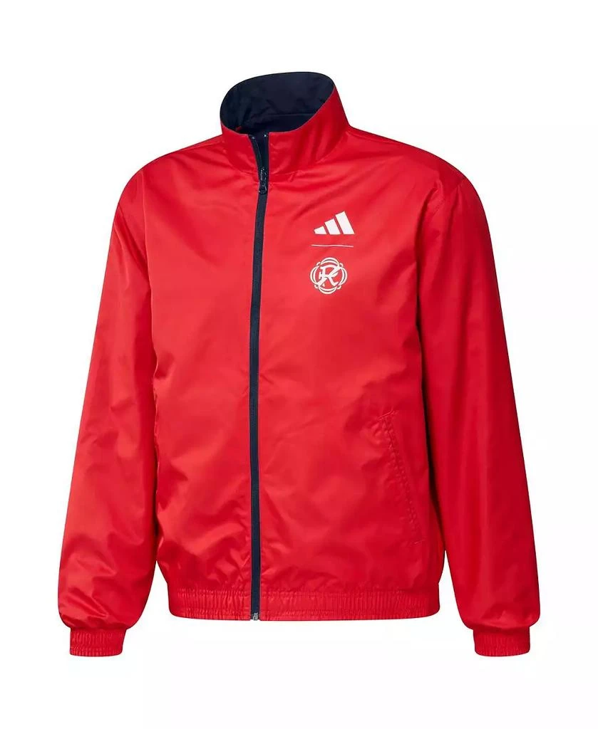 商品Adidas|Men's Navy and Red New England Revolution 2023 On-Field Anthem Full-Zip Reversible Team Jacket,价格¥631,第4张图片详细描述