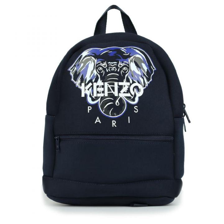 Navy Elephant Logo Backpack商品第1张图片规格展示