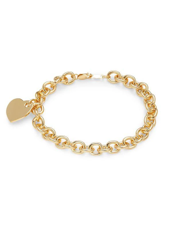 商品Saks Fifth Avenue|22K Gold Vermeil Heart Charm Bracelet,价格¥1993,第1张图片