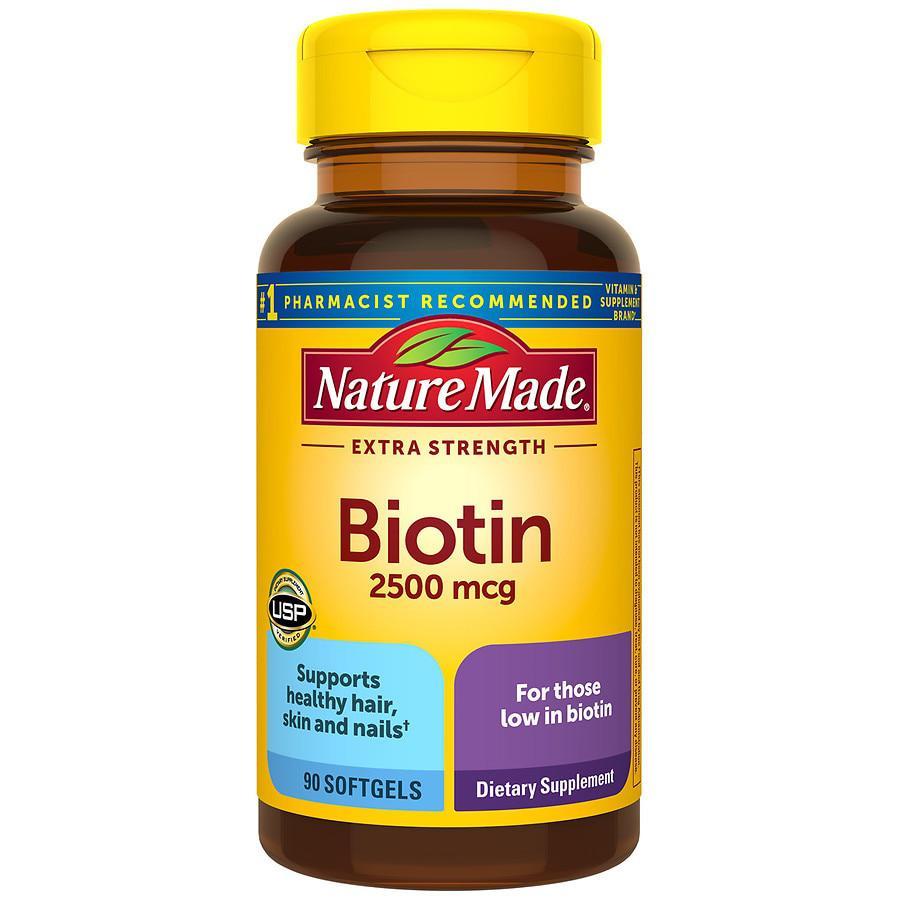 商品Nature Made|Extra Strength Biotin 2500 mcg Softgels,价格¥135,第1张图片