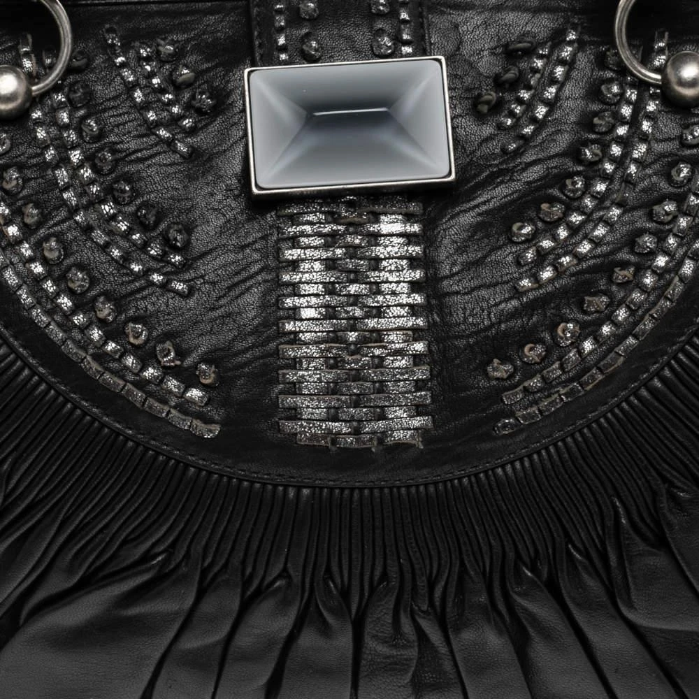 商品[二手商品] Dior|Dior Black Pleated Leather Plisse Tote,价格¥2562,第5张图片详细描述