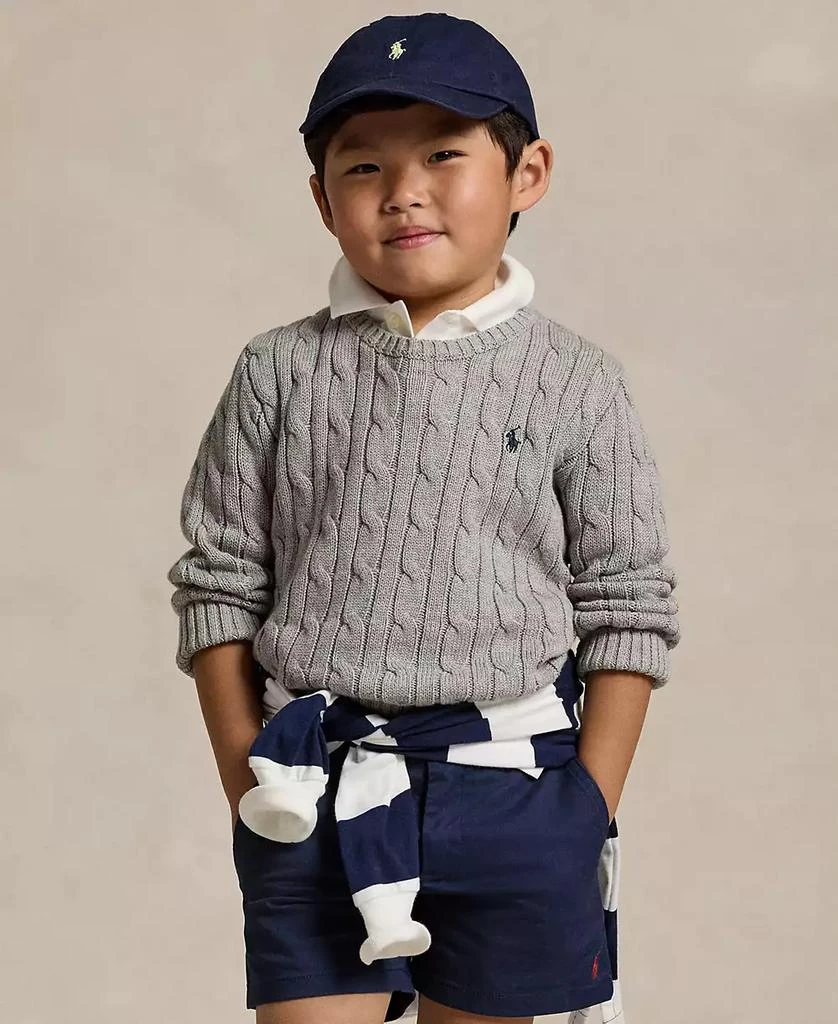 商品Ralph Lauren|Toddler and Little Boys Cable-Knit Cotton Sweater,价格¥487,第1张图片