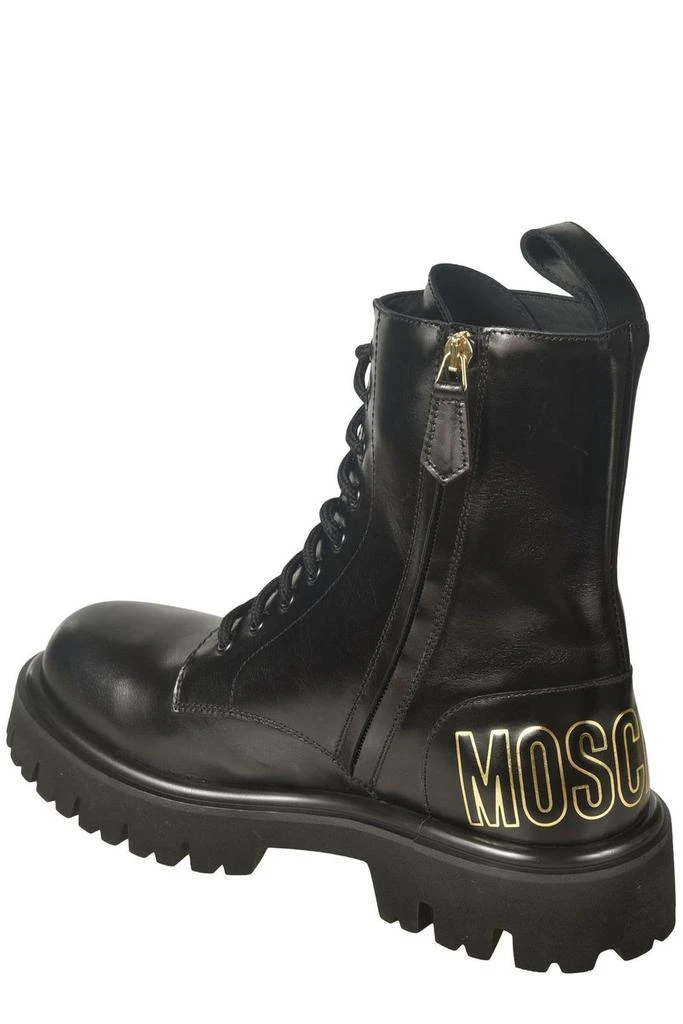 商品Moschino|Moschino Logo-Embossed Lace-Up Boots,价格¥4074,第3张图片详细描述