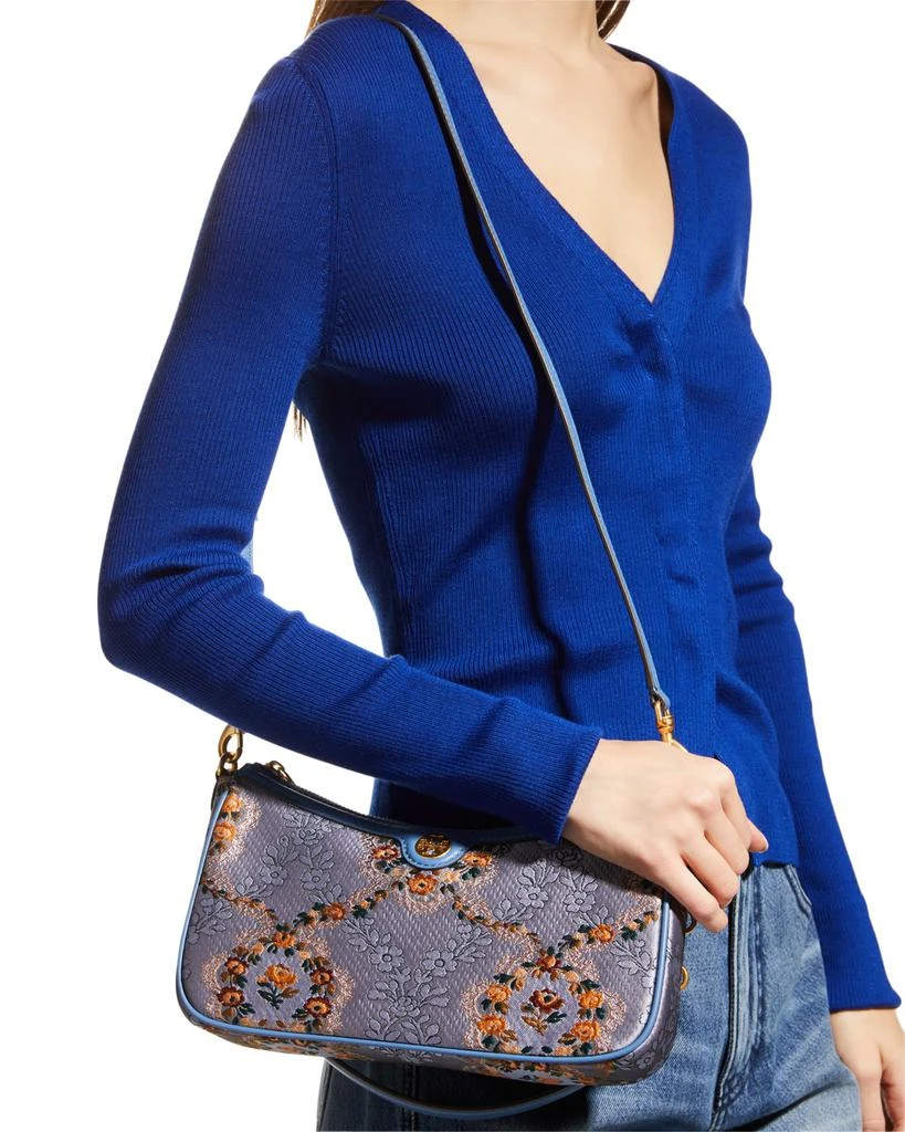 商品Tory Burch|T Monogram Brocade Zip Shoulder Bag,价格¥3817,第5张图片详细描述