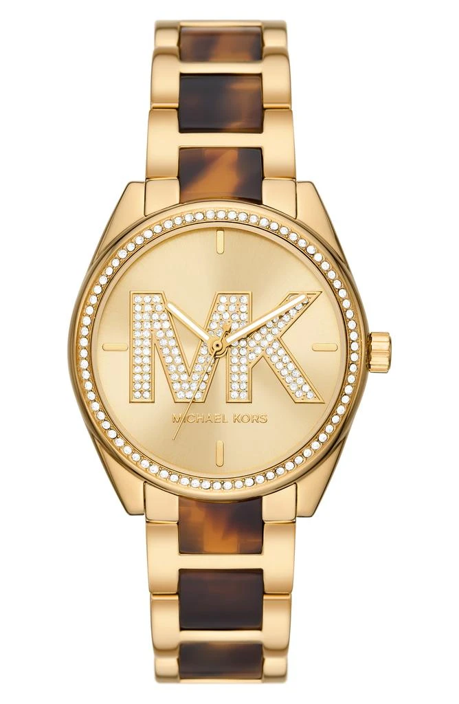 商品Michael Kors|Mini Janelle CZ Embellished Bracelet Watch, 36mm,价格¥735,第1张图片