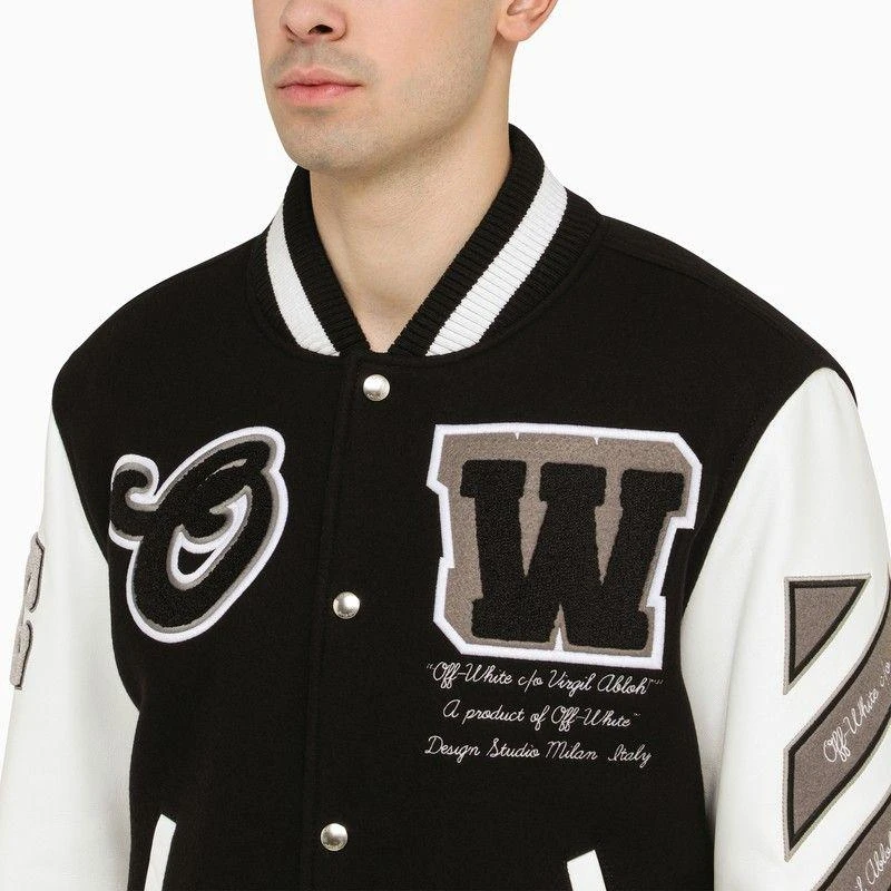 商品Off-White|VARSITY WOOL  LEATHER JACKET,价格¥10909,第4张图片详细描述