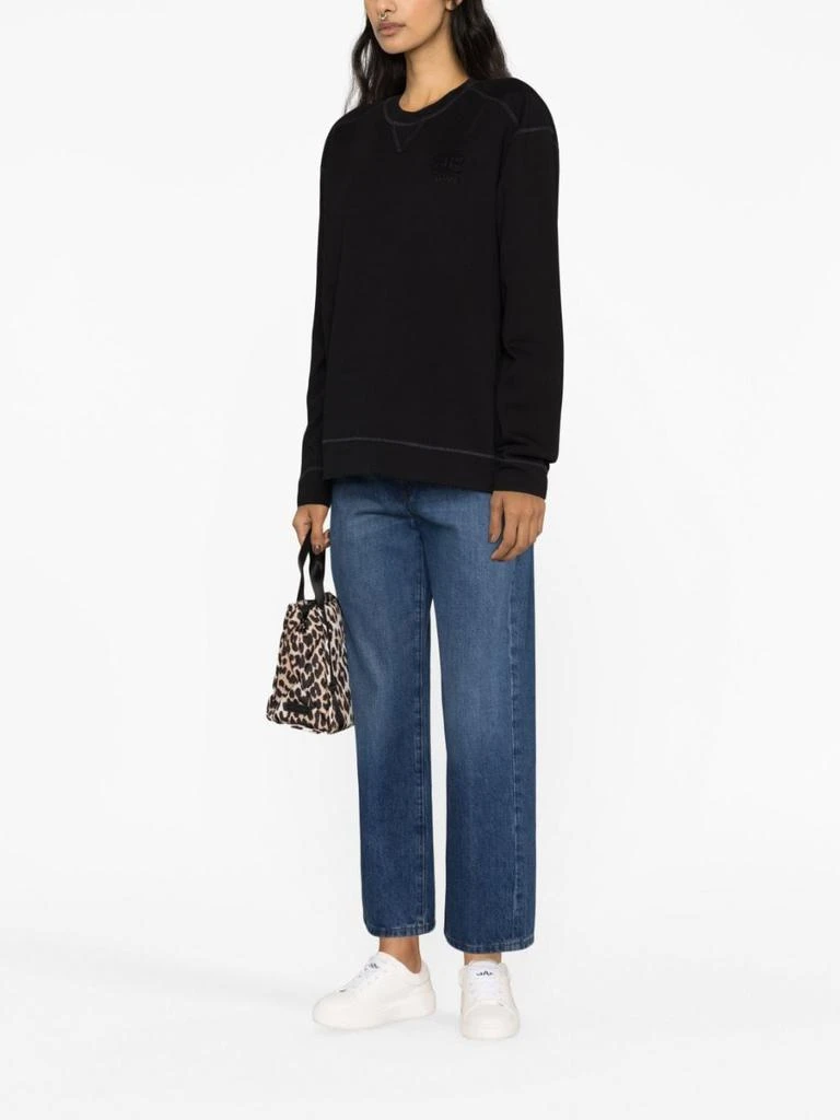 商品Ganni|GANNI - Organic Cotton Crewneck Sweatshirt,价格¥1463,第3张图片详细描述