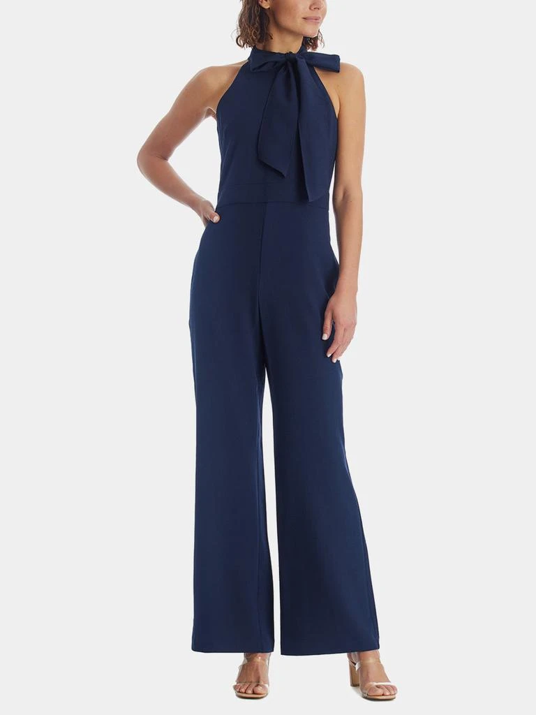 Signature Stretch Crepe Bow Neck Halter Jump Suit 商�品