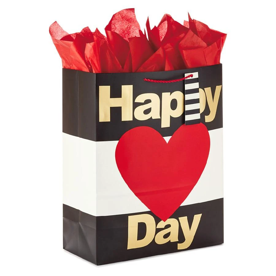 商品Hallmark|Valentine's Day Gift Bag with Tissue Paper (Happy Heart Day),价格¥26,第1张图片