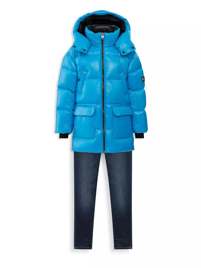 商品Mackage|Little Kid's Lustrous Down Puffer Jacket,价格¥2468,第2张图片详细描述