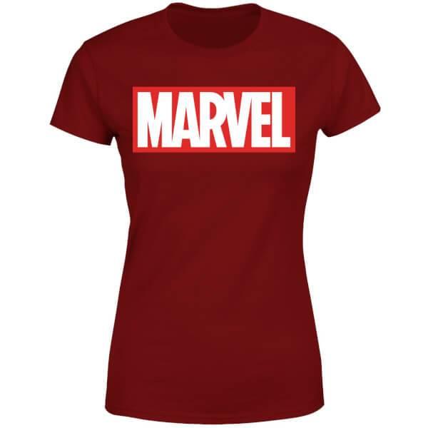 Marvel Logo Women's T-Shirt - Burgundy商品第1张图片规格展示