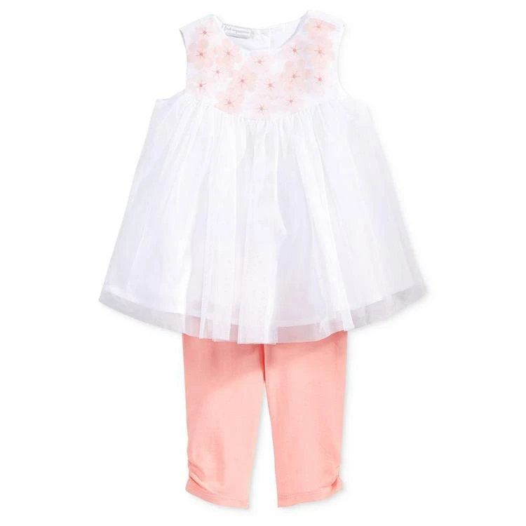 商品First Impressions|2-Pc. Floral Tunic & Ruched Leggings Set, Baby Girls (0-24 months), Created for Macy's,价格¥72,第2张图片详细描述