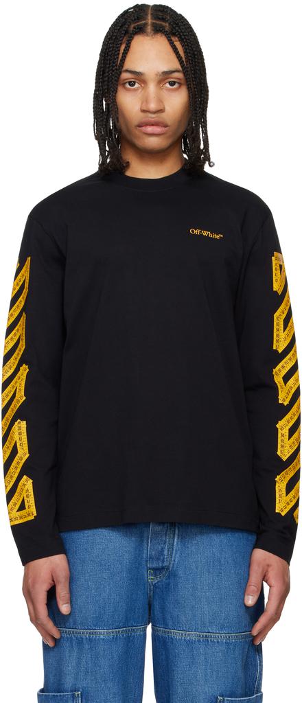 トップス 20SS OFF WHITE TAPE ARROWS LONG SLEEVES Buy Off-White Tape Arrows Long Sleeve T-Shirt 'Black