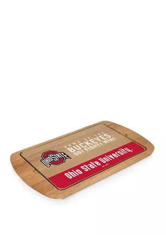 商品Toscana|Ncaa Ohio State Buckeyes Billboard Glass Top Serving Tray,价格¥608,第1张图片