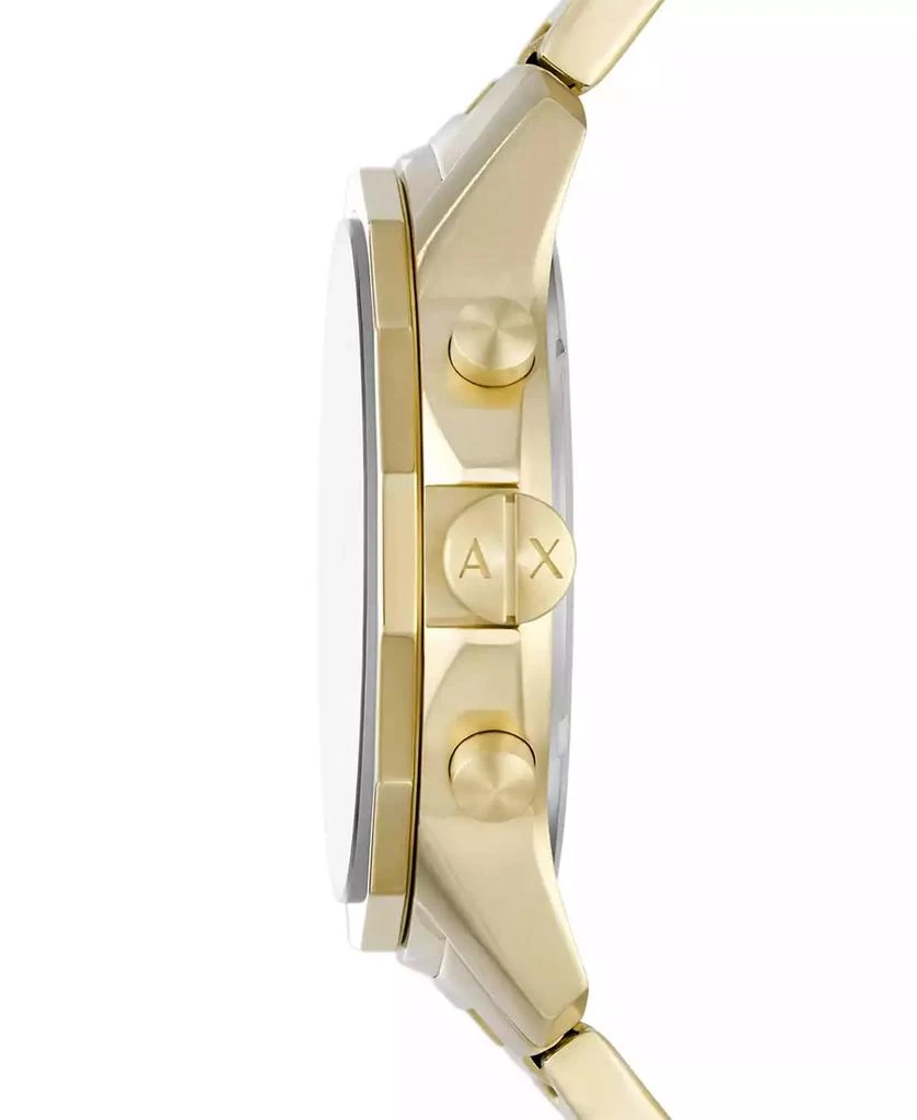 商品Armani Exchange|Men's Chronograph Gold-Tone Stainless Steel Bracelet Watch 44mm,价格¥1665,第4张图片详细描述