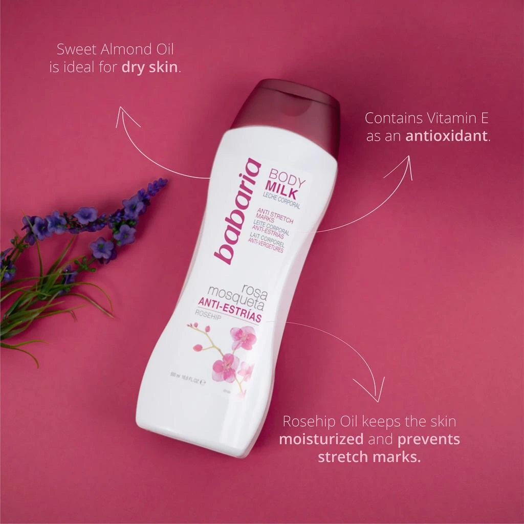 商品Babaria|Anti Stretch Marks Body Milk by  for Unisex - 16.6 oz Moisturizer,价格¥111,第2张图片详细描述