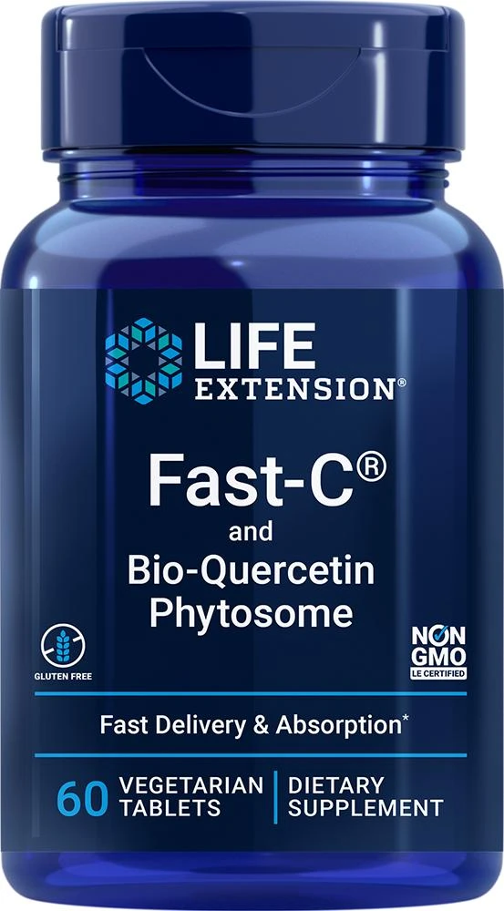 商品Life Extension|Life Extension Fast-C® and Bio-Quercetin® (60 vegetarian tablets),价格¥157,第1张图片