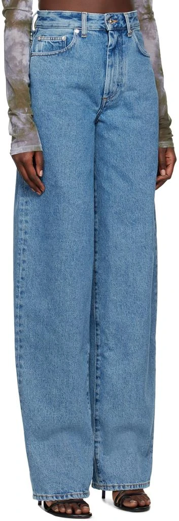 商品Off-White|Blue Wide-Leg Jeans,价格¥2217,第2张图片详细描述