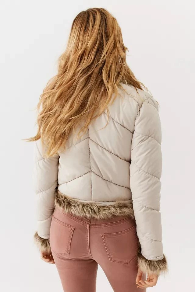 商品Urban Outfitters|UO Katrina Faux Fur Trim Puffer Jacket,价格¥228,第3张图片详细描述