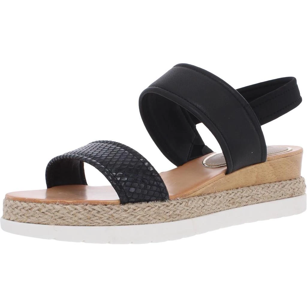 商品Kenneth Cole|Kenneth Cole New York Womens Jules Simple Leather Slingback Wedge Sandals,价格¥160,第2张图片详细描述