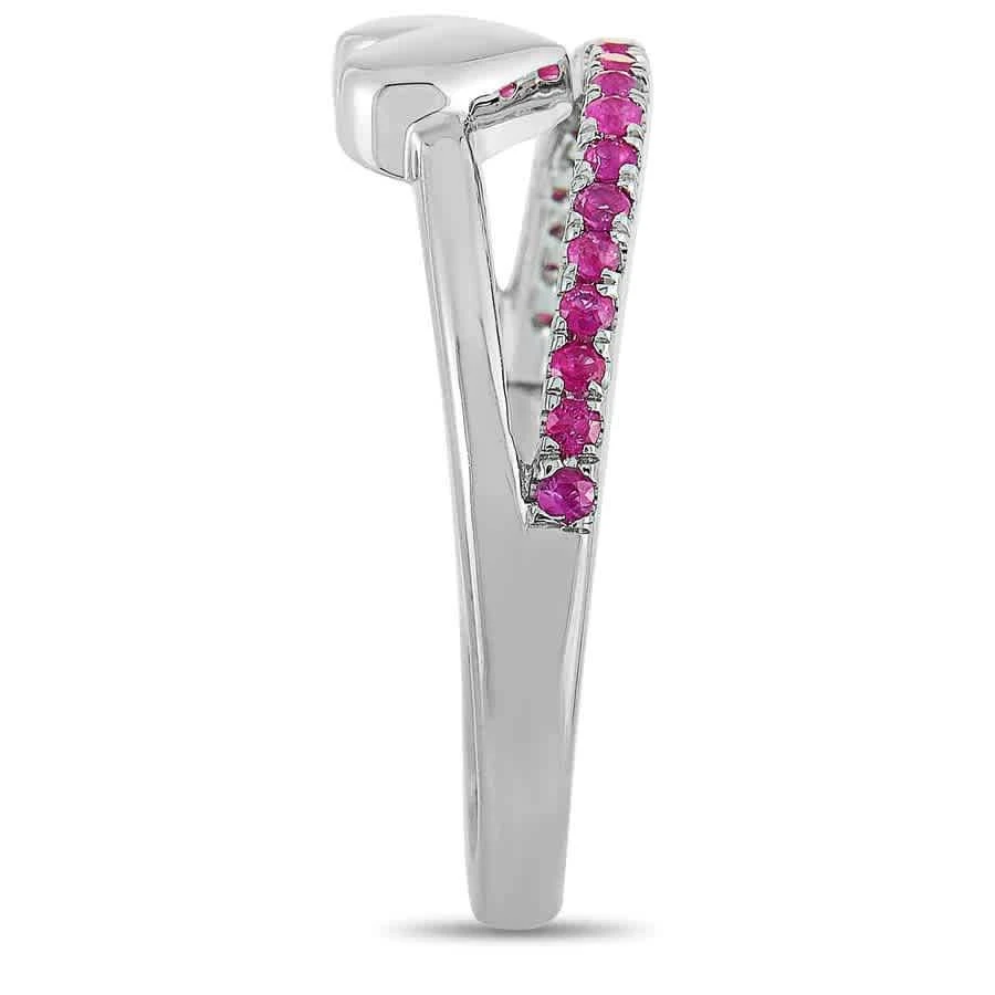 商品LB Exclusive|LB Exclusive 14K White Gold Ruby Heart Ring,价格¥1711,第3张图片详细描述