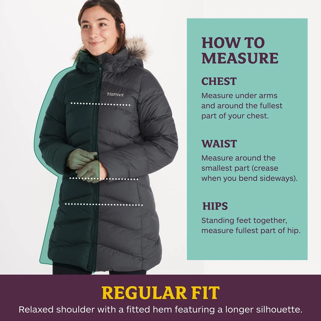 MARMOT Women's Montreal Mid-Thigh Length Down Puffer Coat 商品