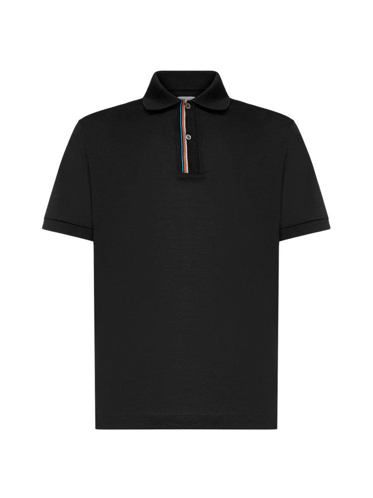 Paul Smith Short-Sleeved Striped Trim Polo Shirt商品第1张图片规格展示