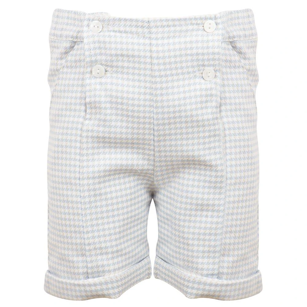 商品Patachou|White & Blue Koala Motif Polo Shirt & Check Shorts Set,价格¥231,第4张图片详细描述
