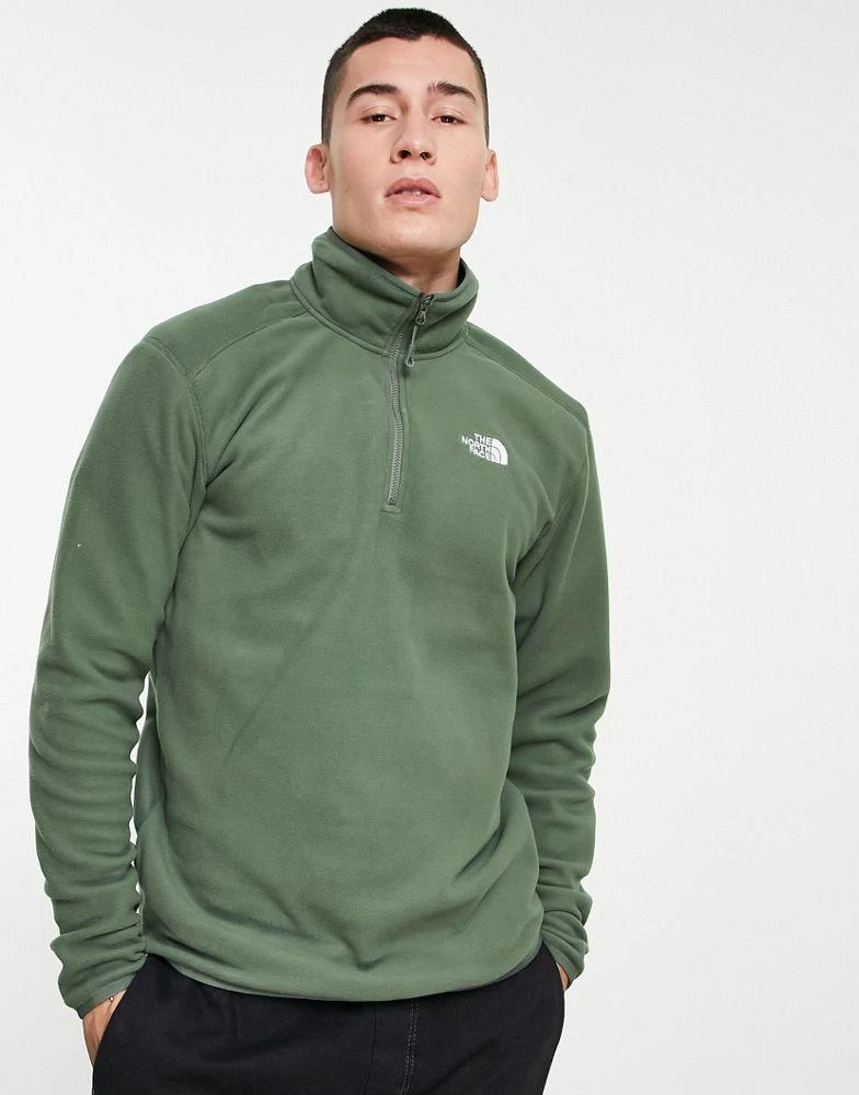 商品The North Face|The North Face 100 Glacier 1/4 zip fleece in khaki,价格¥430,第3张图片详细描述