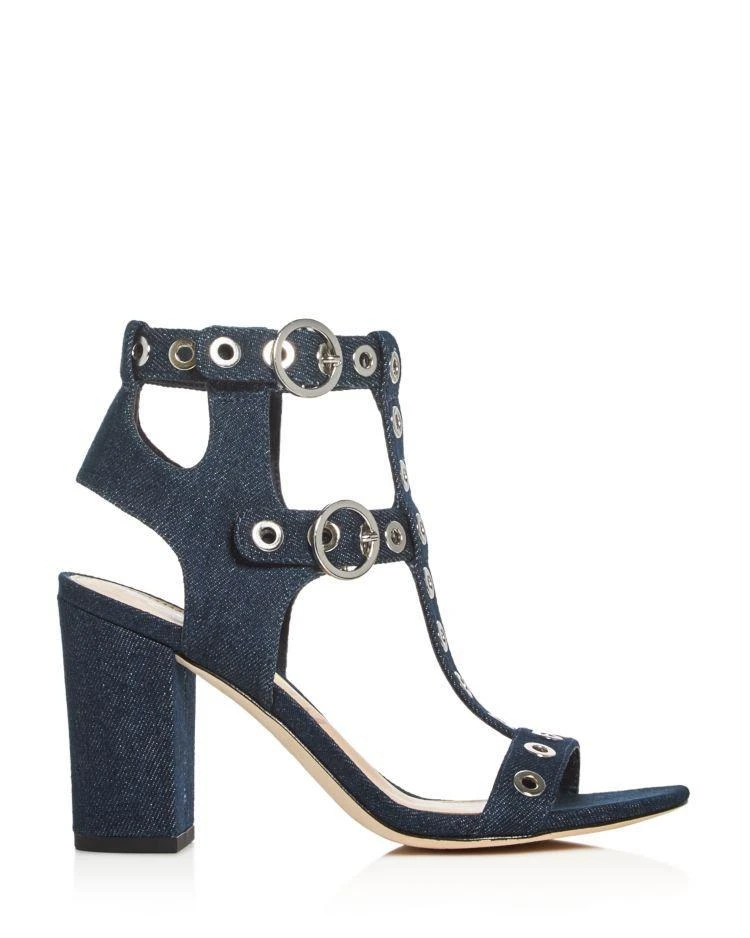 商品Sam Edelman|Eyda Denim Grommet Embellished High Heel Sandals,价格¥587,第2张图片详细描述