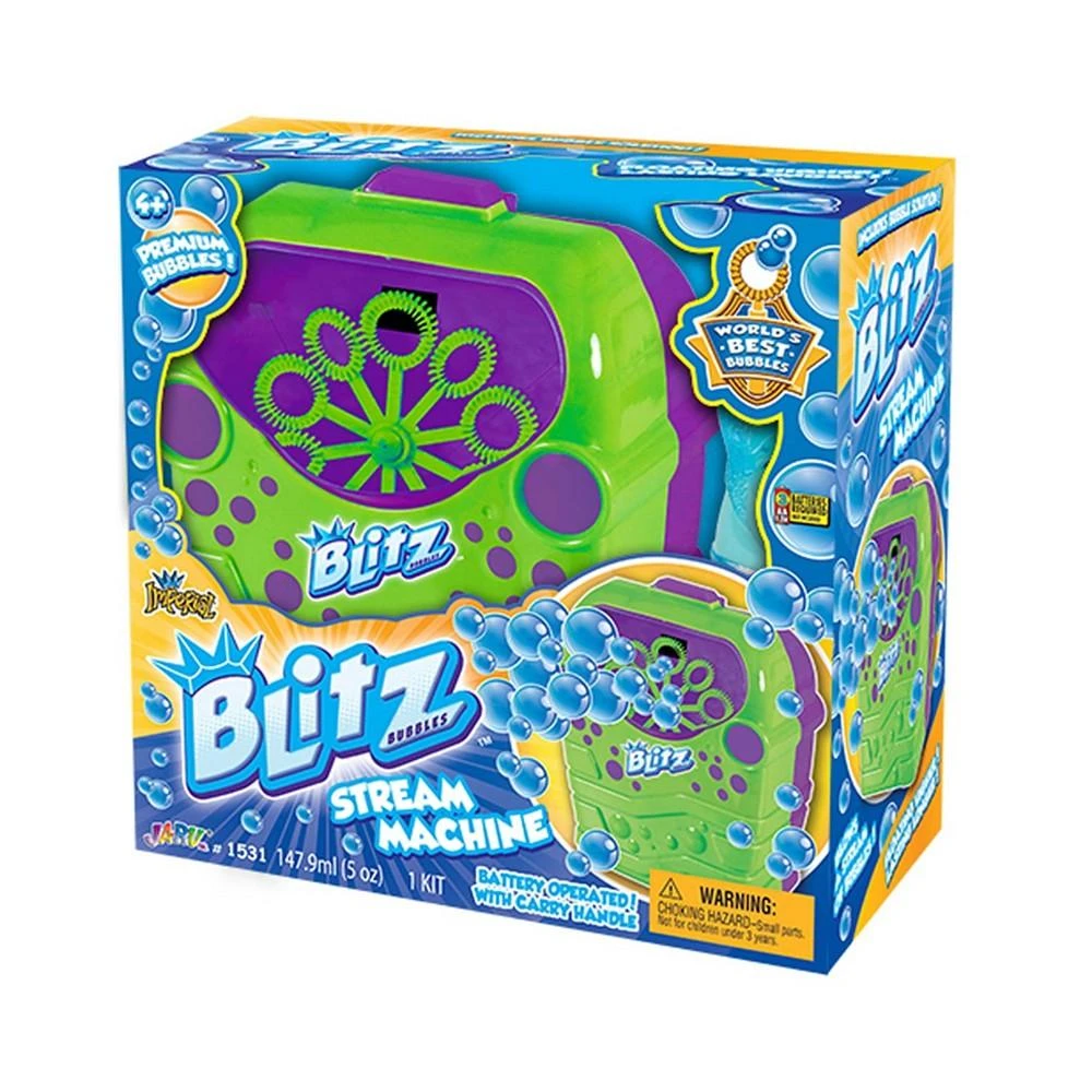 商品JA-RU|Closeout! Blitz Stream Kids Bubble Machine w/ Bubble Soap Solution,价格¥45,第1张图片