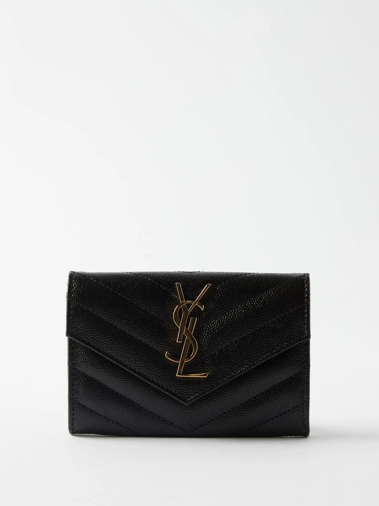 商品Yves Saint Laurent|YSL-plaque quilted-leather coin purse,价格¥3776,第1张图片