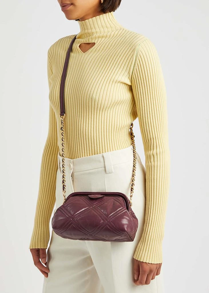 商品Tory Burch|Fleming small chesnut leather cross-body bag,价格¥4841,第5张图片详细描述