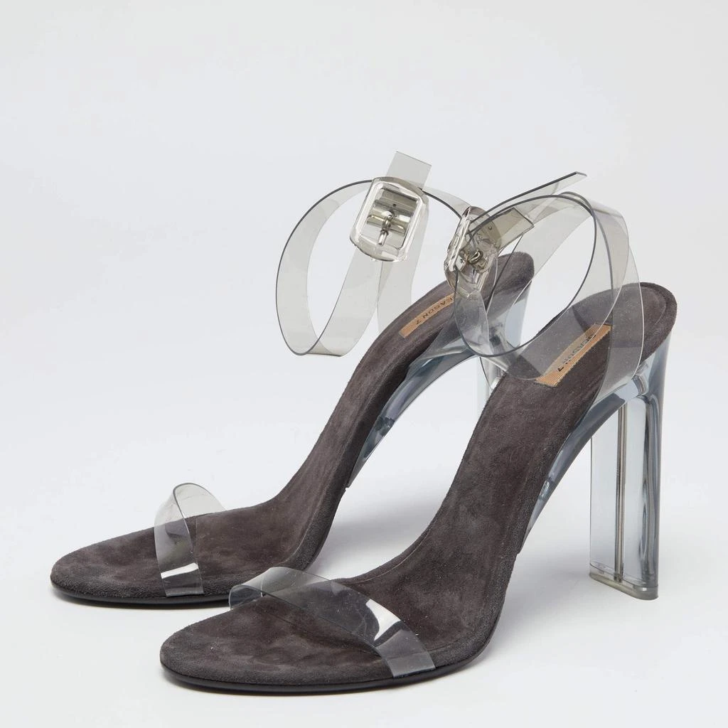 商品[二手商品] YEEZY|Yeezy Grey PVC  Season 7 Open Toe Ankle Strap Sandals Size 40,价格¥1253,第2张图片详细描述