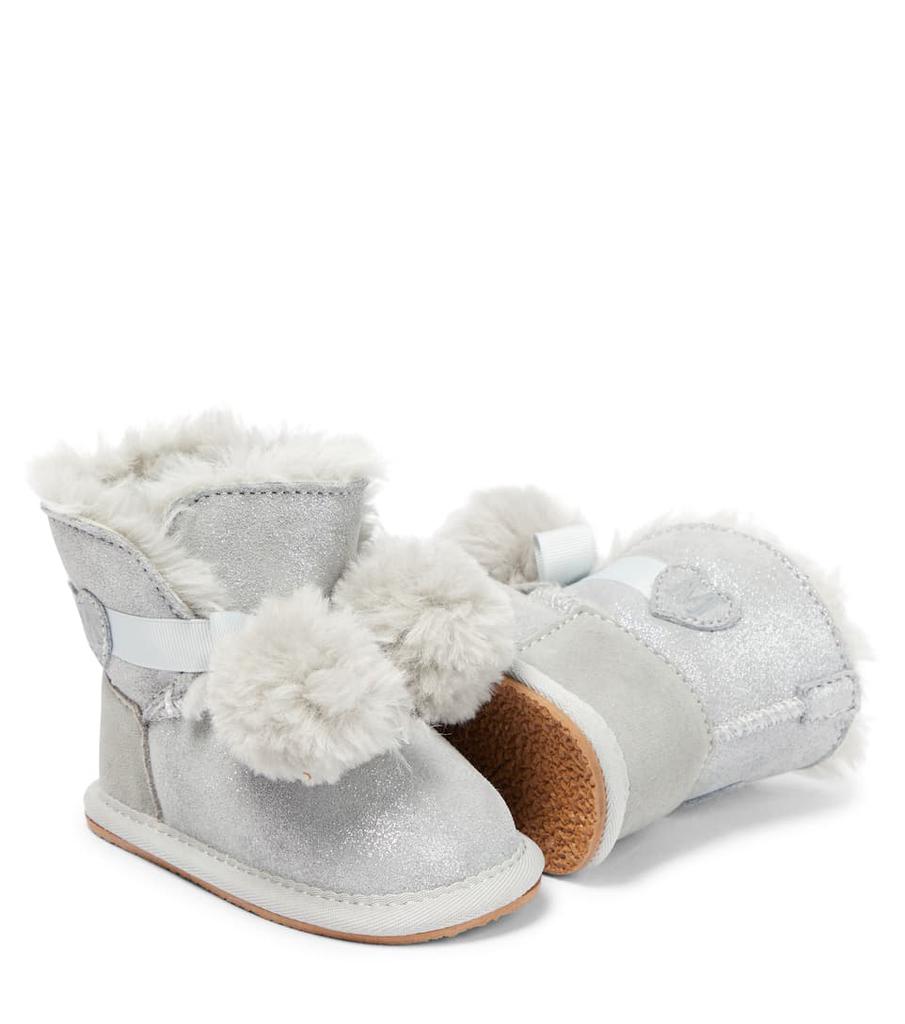 Baby faux fur-lined suede boots商品第5张图片规格展示