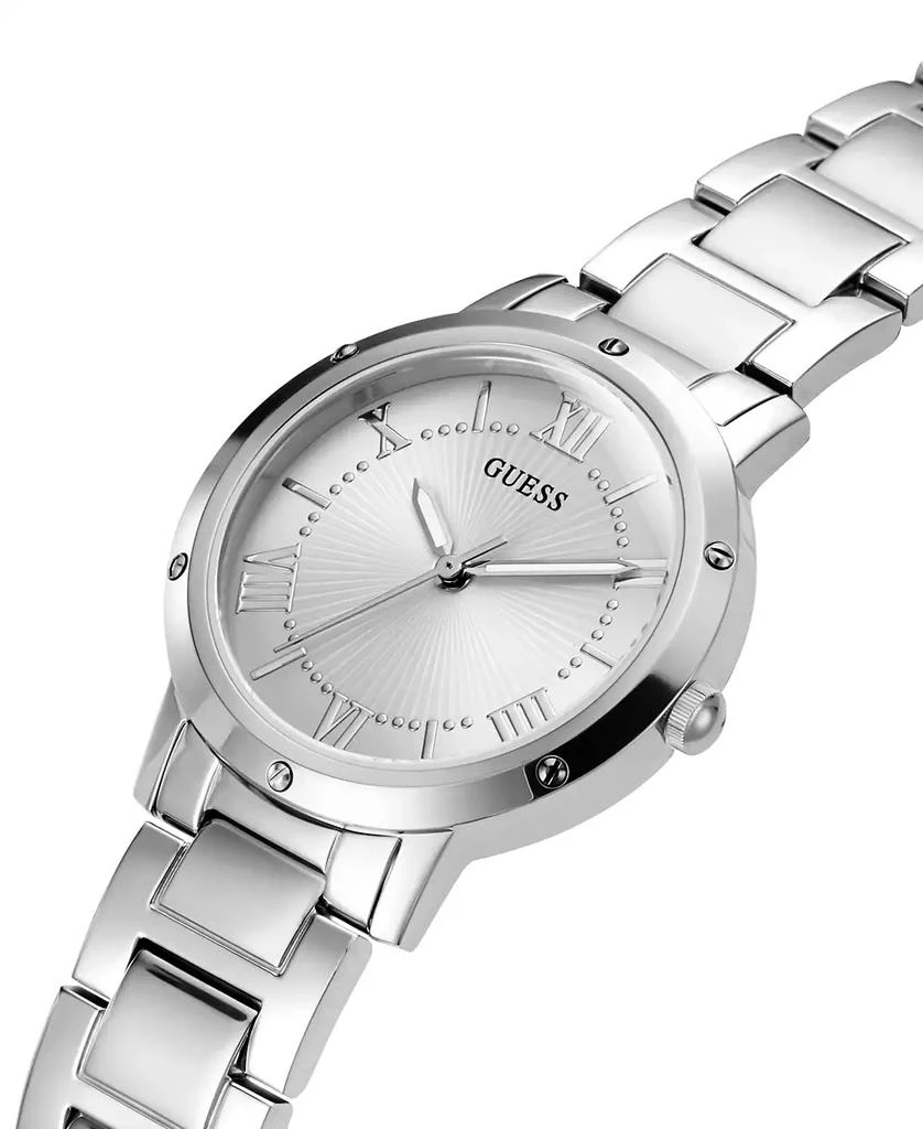 商品GUESS|Women's Silver-Tone Stainless Steel Bracelet Watch, 34mm,价格¥787,第5张图片详细描述