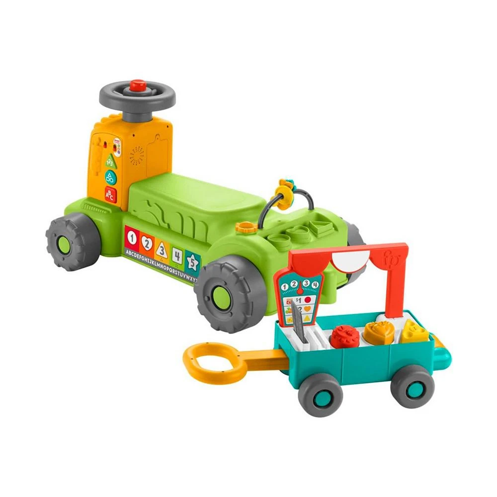 商品Fisher Price|Laugh Learn 4-in-1 Farm to Market Tractor Ride-on Learning Toy,价格¥259,第1张图片