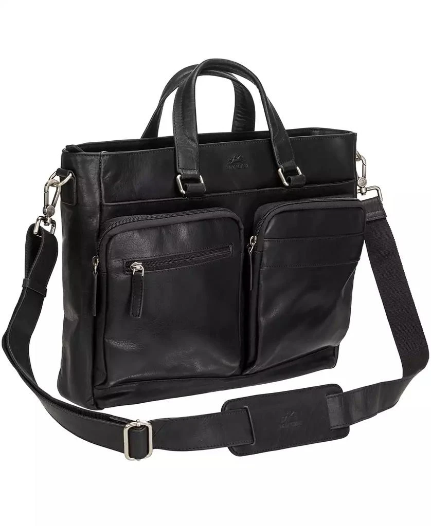 商品Mancini Leather Goods|Men's Buffalo Single Compartment Briefcase for 14" Laptop,价格¥1670,第3张图片详细描述