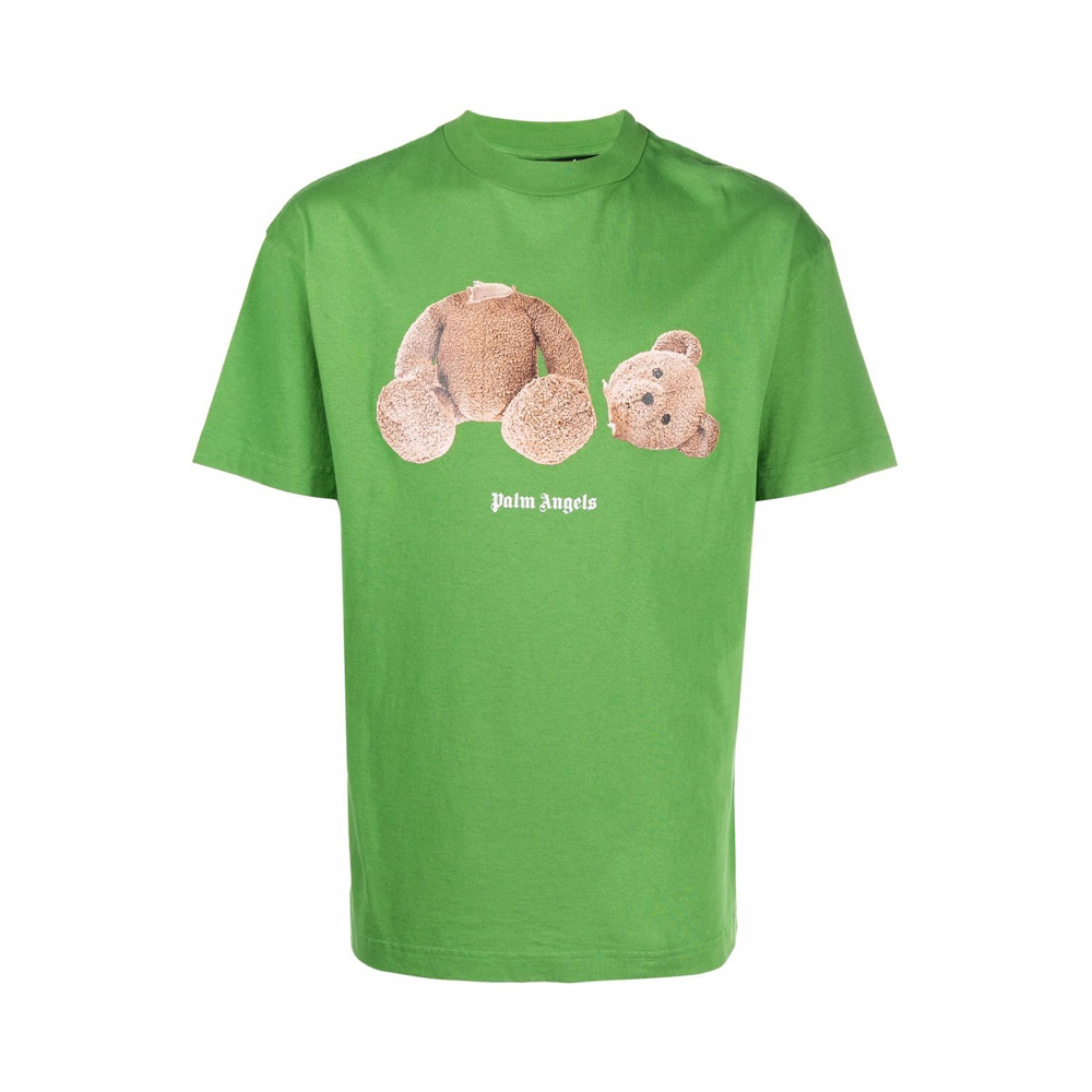 PALM ANGELS 男绿色短袖T恤 PMAA001-F21JE-R023-5560商品第1张图片规格展示